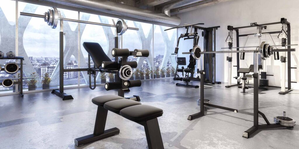 sala de fitness design cu sticla
