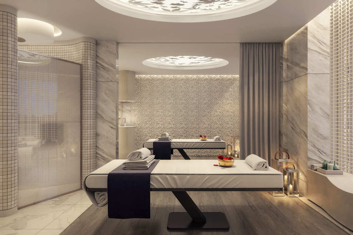 Spa de lux cu sticla rezistenta la abur
